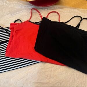 Lululemon Razor Back tanks with built in bra